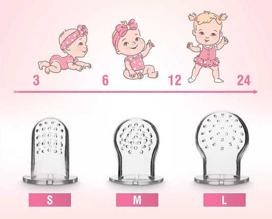 LUXIOR dispenser ciuccio per frutta per bambini 3-12 mesi 2 pezzi 6 beccucci