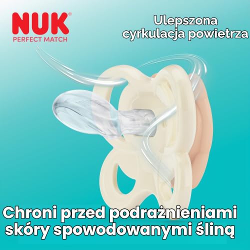 NUK Perfect Match Air Night dudlíky 0-6m x2 SVÍTÍCÍ