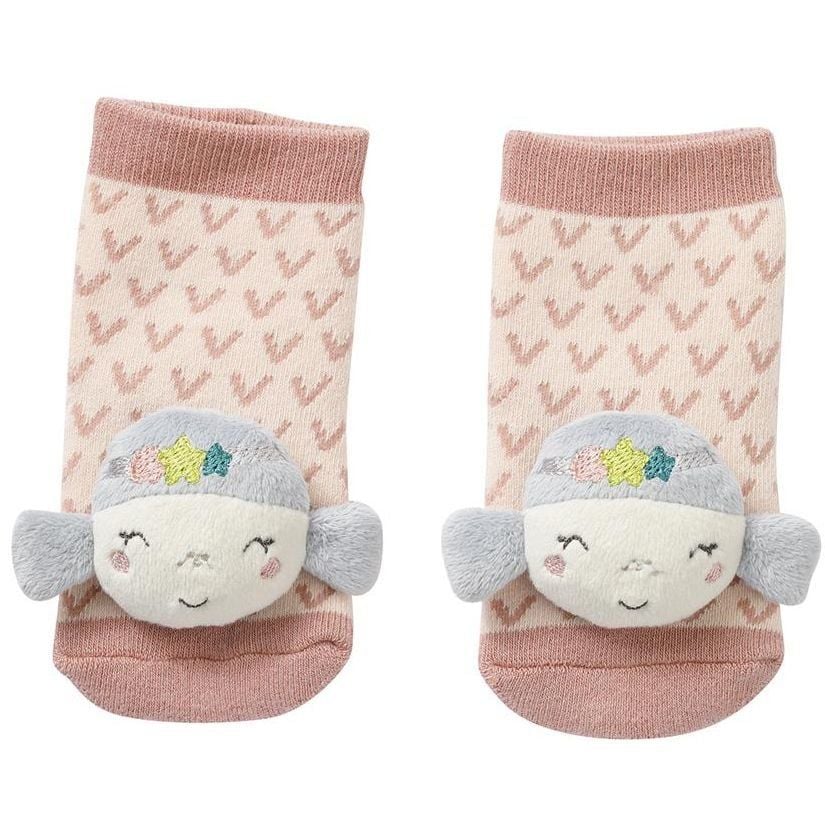 FEHN Meeresbewohner Babysöckchen mit Rassel 0-12 Monate