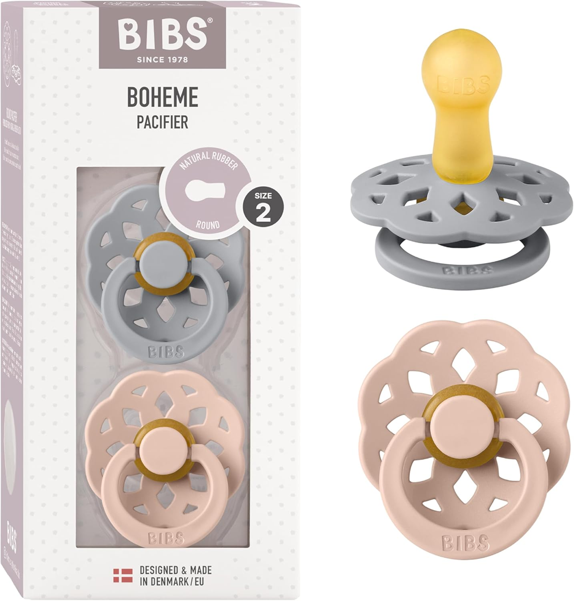 BIBS BOHEME dude 2pack 6 mesecev+