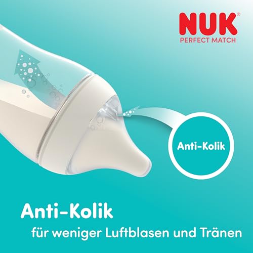 NUK Perfect Match protikolična steklenička 260 ml, 3 m+