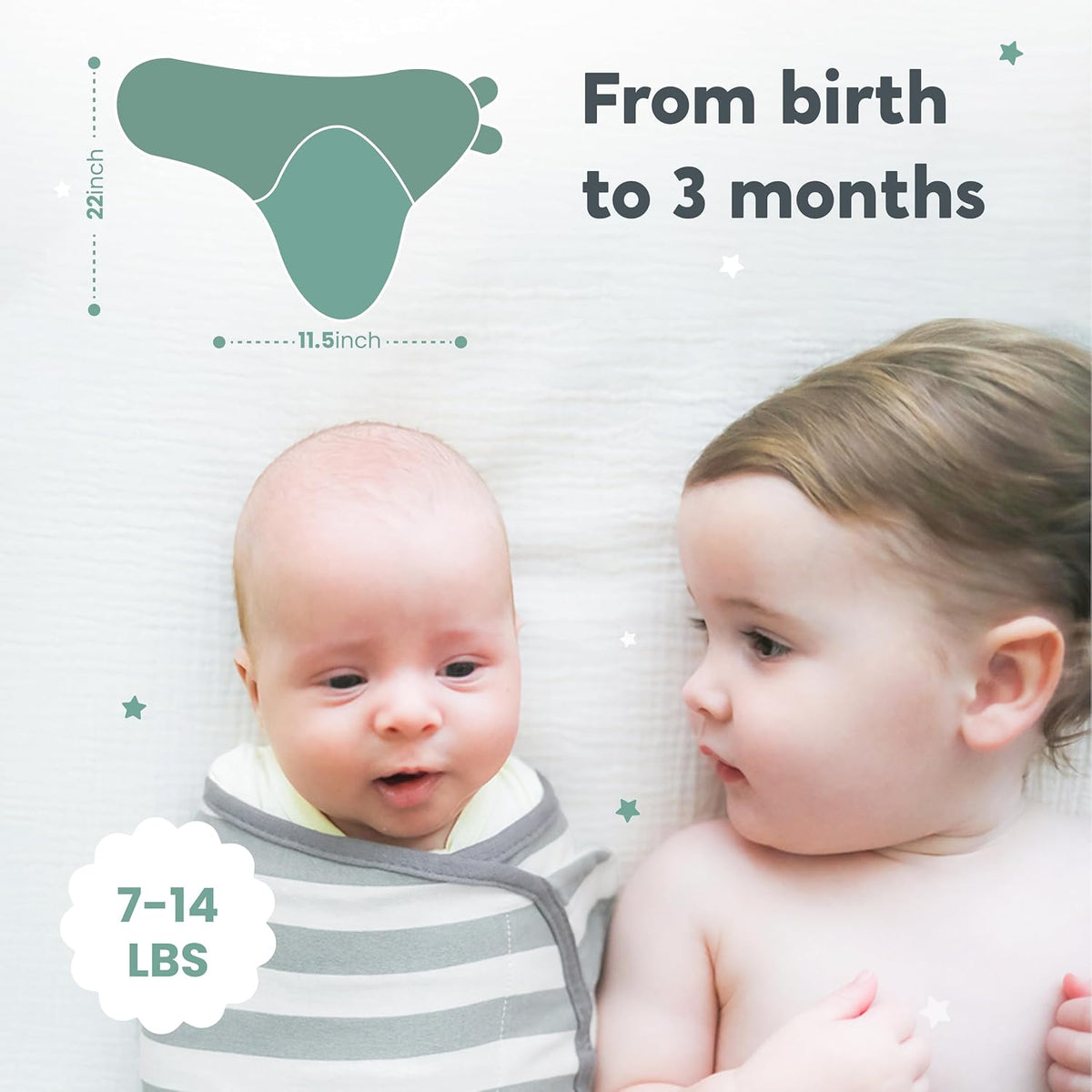 CUDDLEBUG pólya csecsemőknek, 0–3 hó, 1 TOG, 3 db