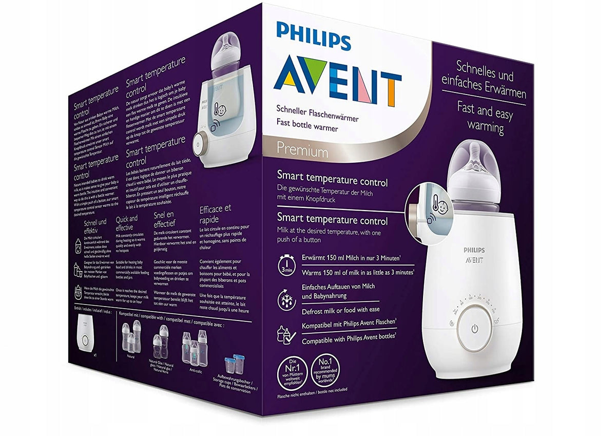 PHILIPS AVENT SCF358/00 podgrzewacz do butelek, biały, inteligentna regulacja temperatury i szybkie podgrzewanie