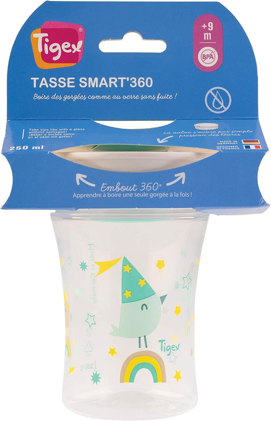 TIGEX Smart Cup kop med drikketud 360° 250 ml 9 m+ FUGL