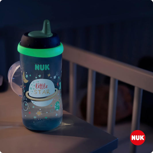 NUK Kiddy Cup biberão que brilha no escuro 300 ml 12 m+ ESPAÇO