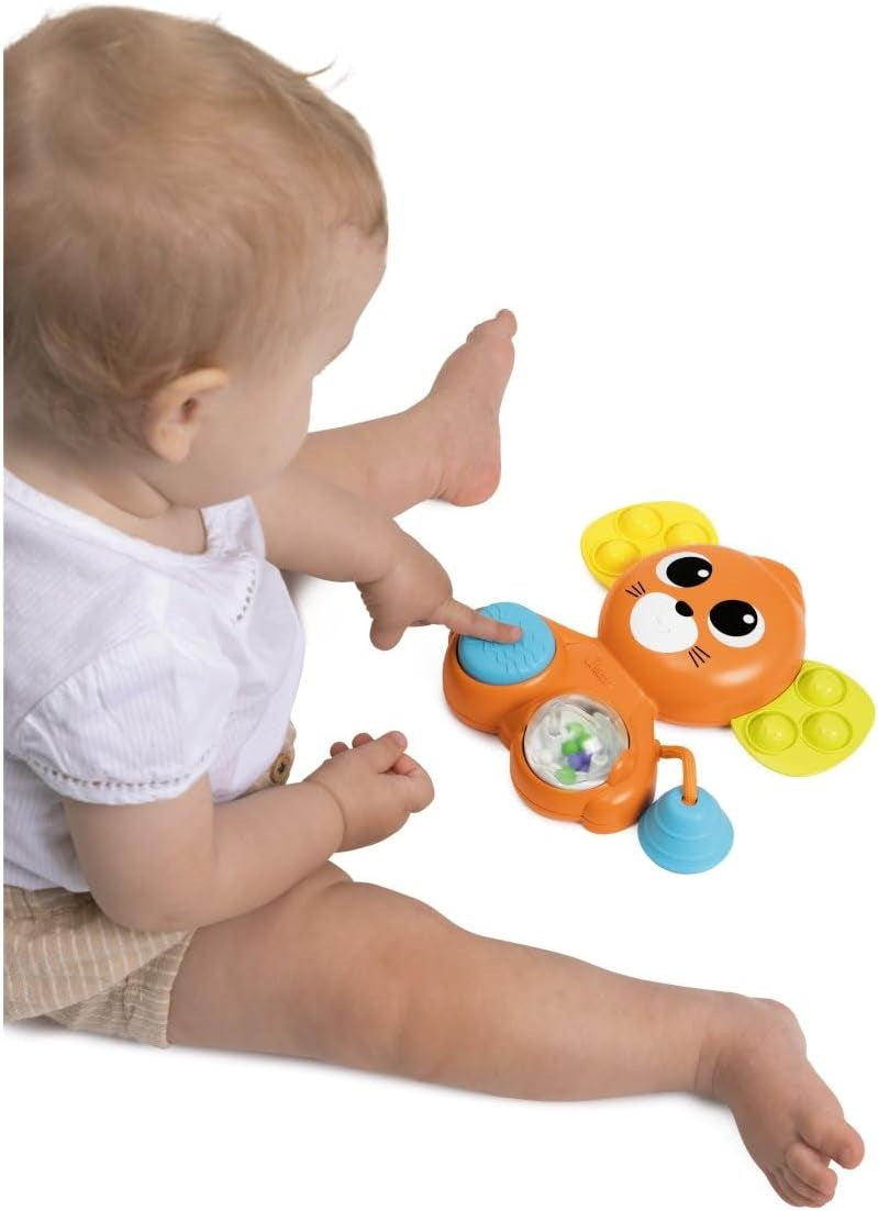 CHICCO Sensorik-Maus mit Rassel, Quietsche und Pop It 18 x 19 cm