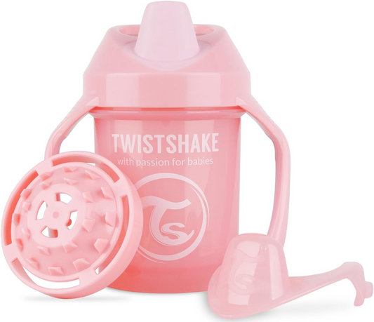 TWISTSHAKE Mini Cup Auslaufsicherer Becher mit Trinkschnabel und Mixer 230 ml 4 Monate+