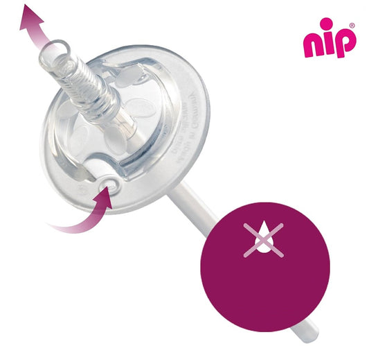 NIP Straw Cup vaso antigoteo con pajita 330 ml 12 m+ JIRAFAS