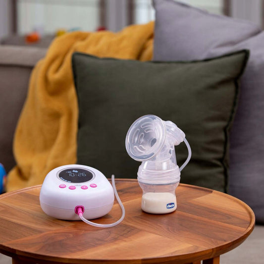 CHICCO Naturally laktator elektryczny różowy, dwufazowy, używany, z oryginalnym opakowaniem