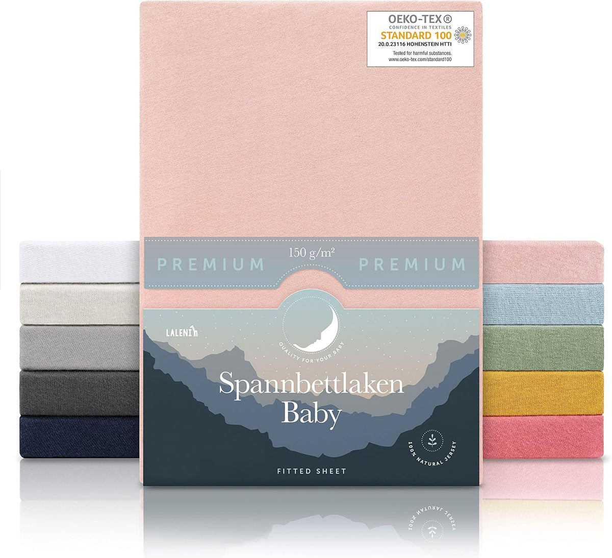 LALENI Spannbettlaken für Kinderwagen 38x77 x2