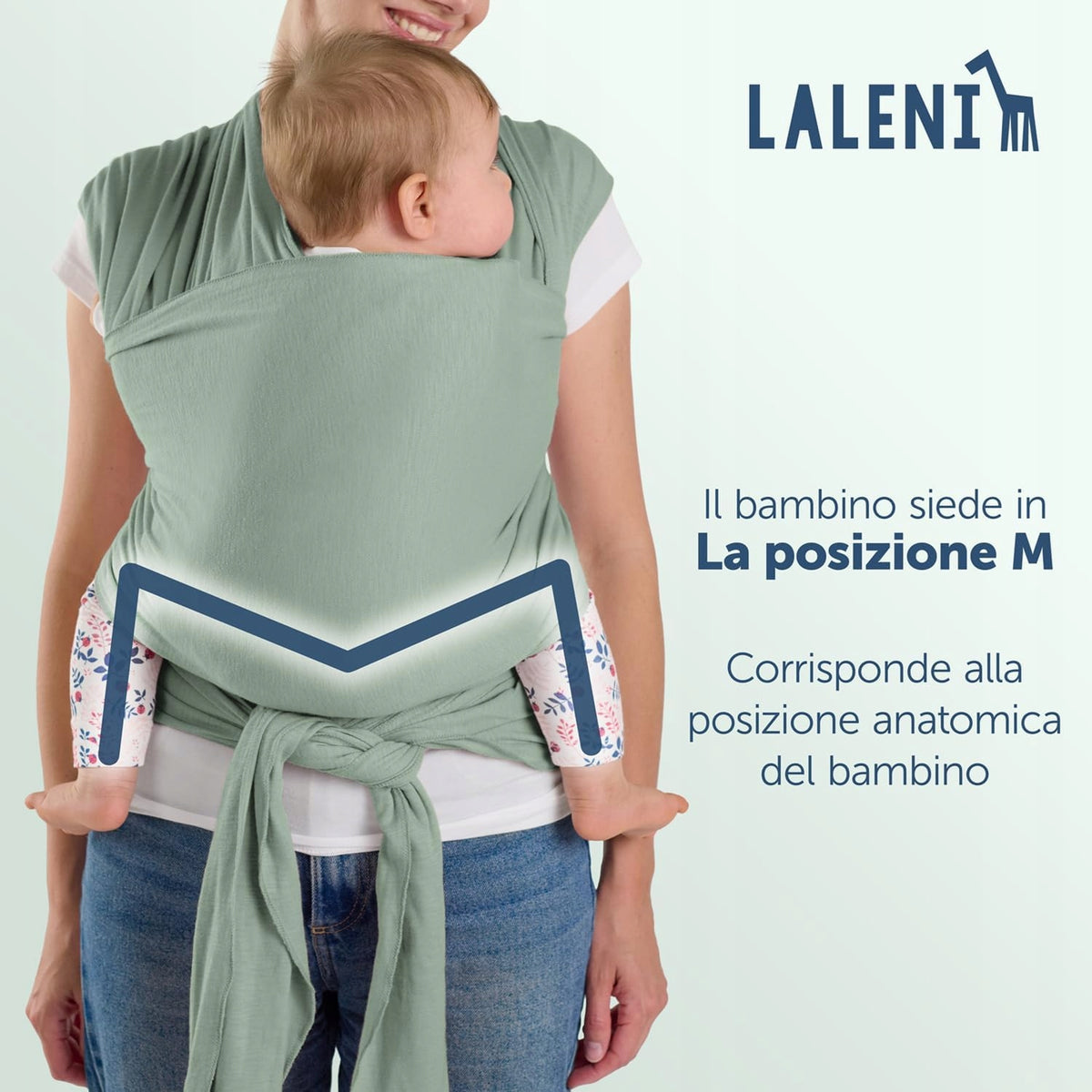 LALENI ελαστικό sling για μεταφορά παιδιού έως 15 kg