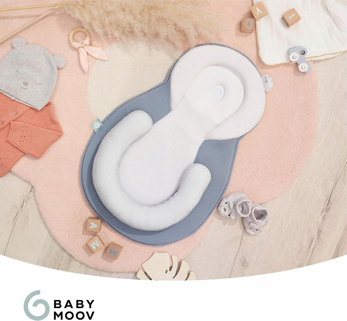 BABYMOOV cosydream poduszka stabilizator dla niemowląt 0+, stabilne podparcie główki i nóżek