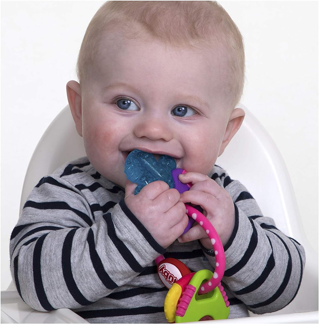 NUBY IcyBite mordedor refrigerante de silicona 9 x 14 cm LLAVES