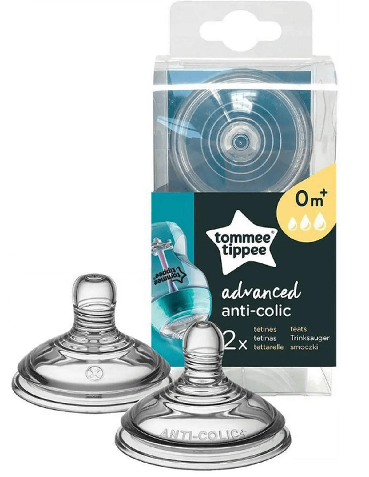 TOMMEE TIPPEE Tetinas anticólicos avanzadas 0m+ x2