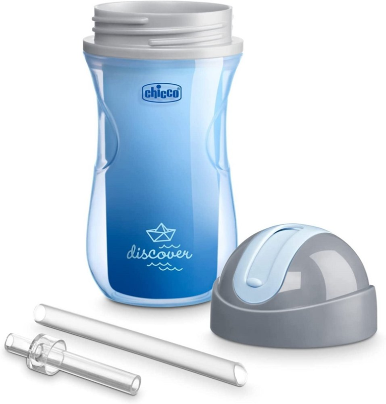 CHICCO Vaso Sport antiderrames con pajita 266 ml 14 m+