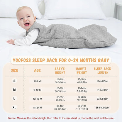 YOOFOSS saco de dormir 2,5 TOG 6-12 meses para bebés