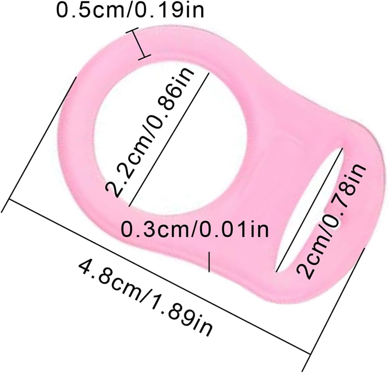 TADIPRI Silikon-Clips für Schnullerketten, 10 Stück