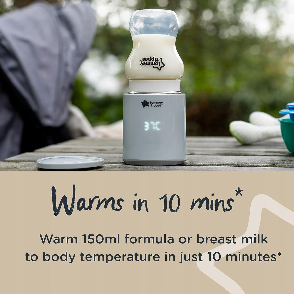TOMMEE TIPPEE LetsGo podróżny podgrzewacz USB, podgrzewa mleko do 37°C w 10 minut