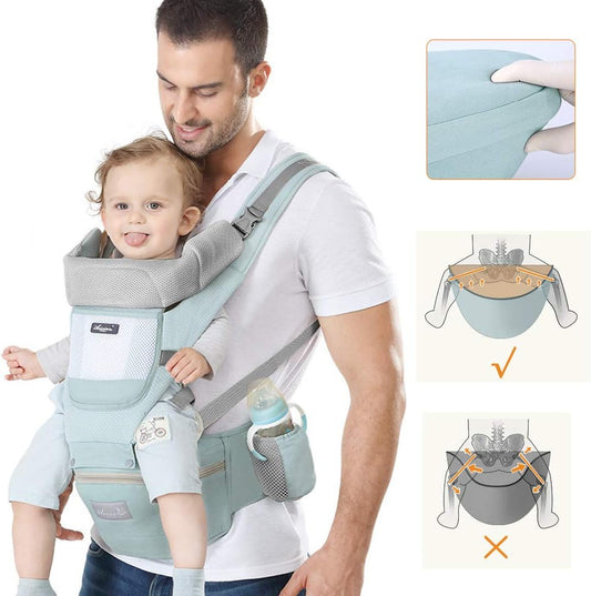 Marsupio ergonomico con cintura lombare 11 in 1