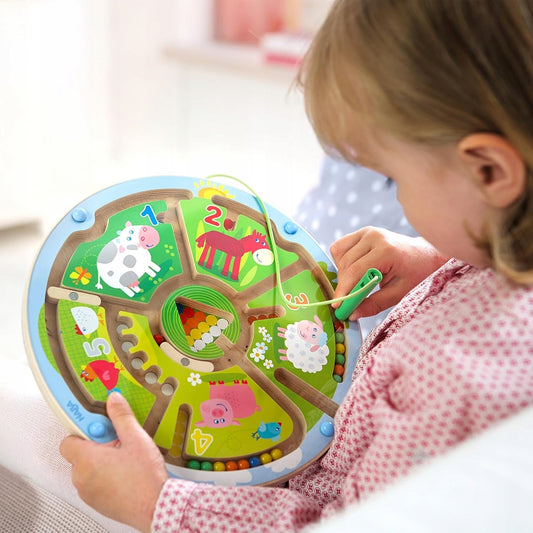 HABA houten magnetisch doolhof 23 cm BOERDERIJ