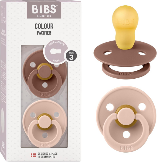 BIBS COLOUR sucettes apaisantes 2-pack caoutchouc 18 mois+