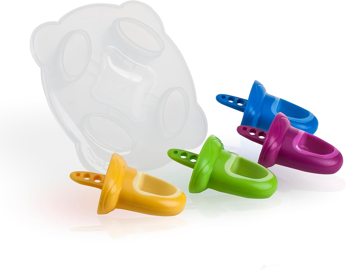 NUBY molde para polos en forma de chupete 4 unidades + bandeja para congelar