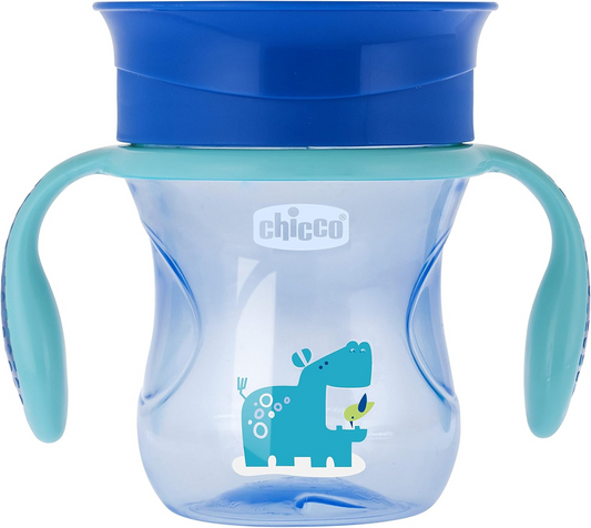CHICCO Perfect Cup netečúci pohár s 360-stupňovým náustkom 200 ml 12 m+