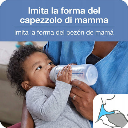 NUK komplet NO COLIC 4 stekleničke s košarico KONTROLA TEMPERATURE