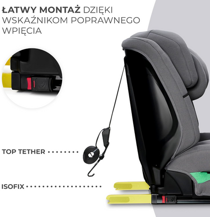 KINDERKRAFT SAFETY FIX 2 i-Size avtosedež 9-36kg skupine 1/2/3 ISOFIX