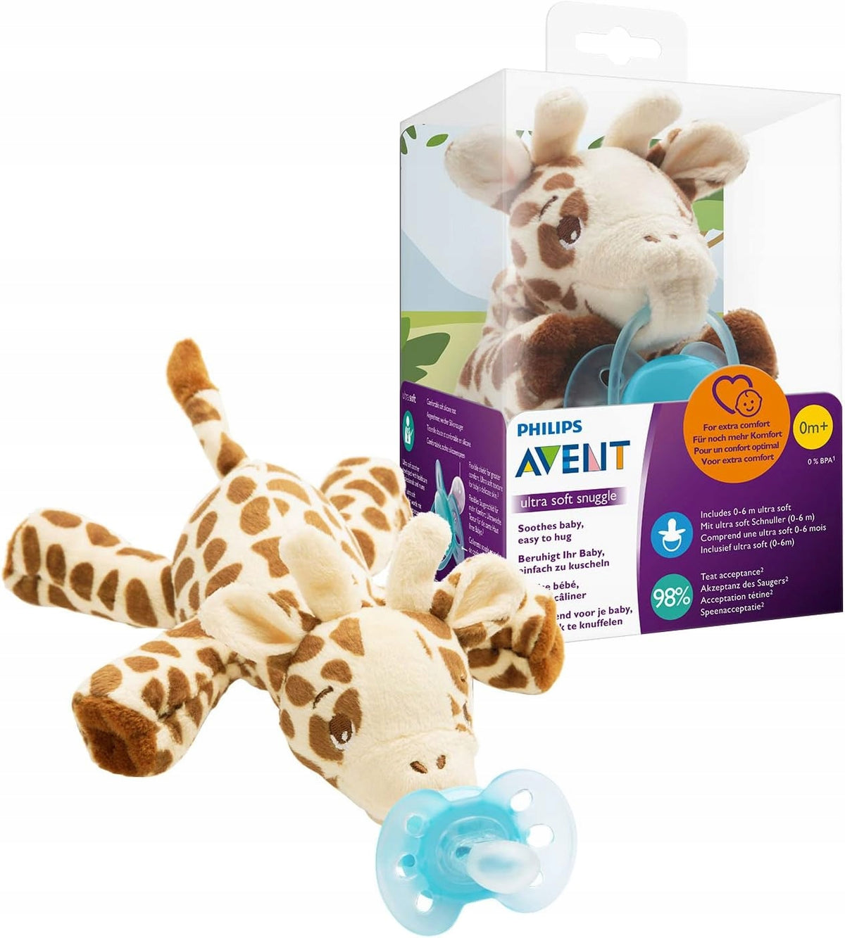 AVENT Schnuller mit Kuscheltier 0-6 Monate