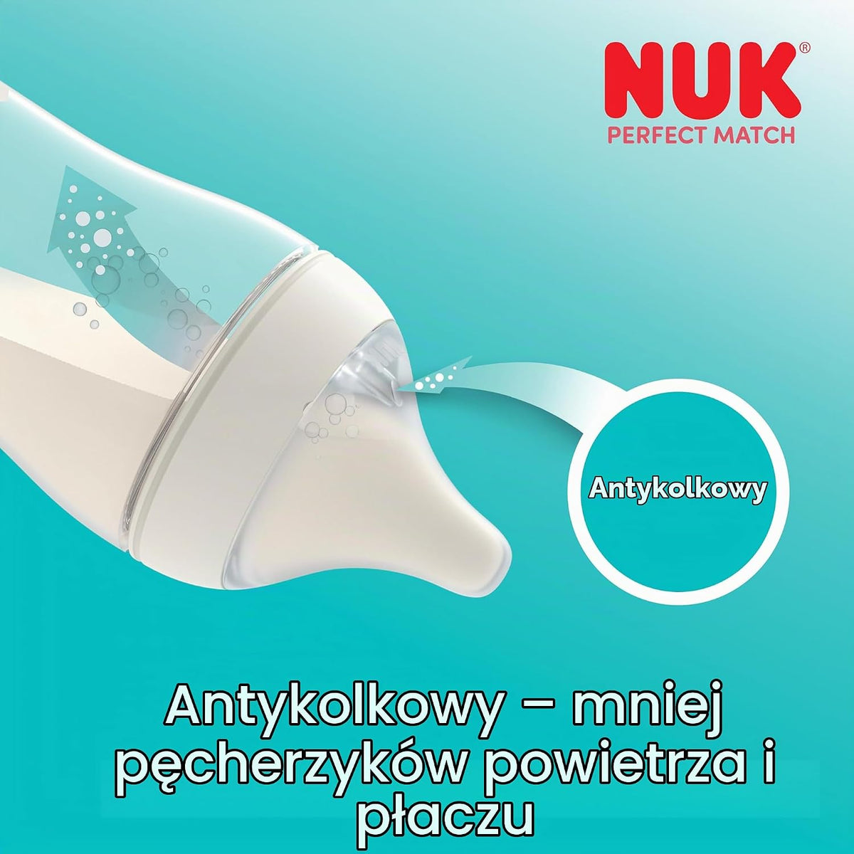 NUK Perfect Match steklenička proti kolikam 150 ml od 0 mesecev Ovčke