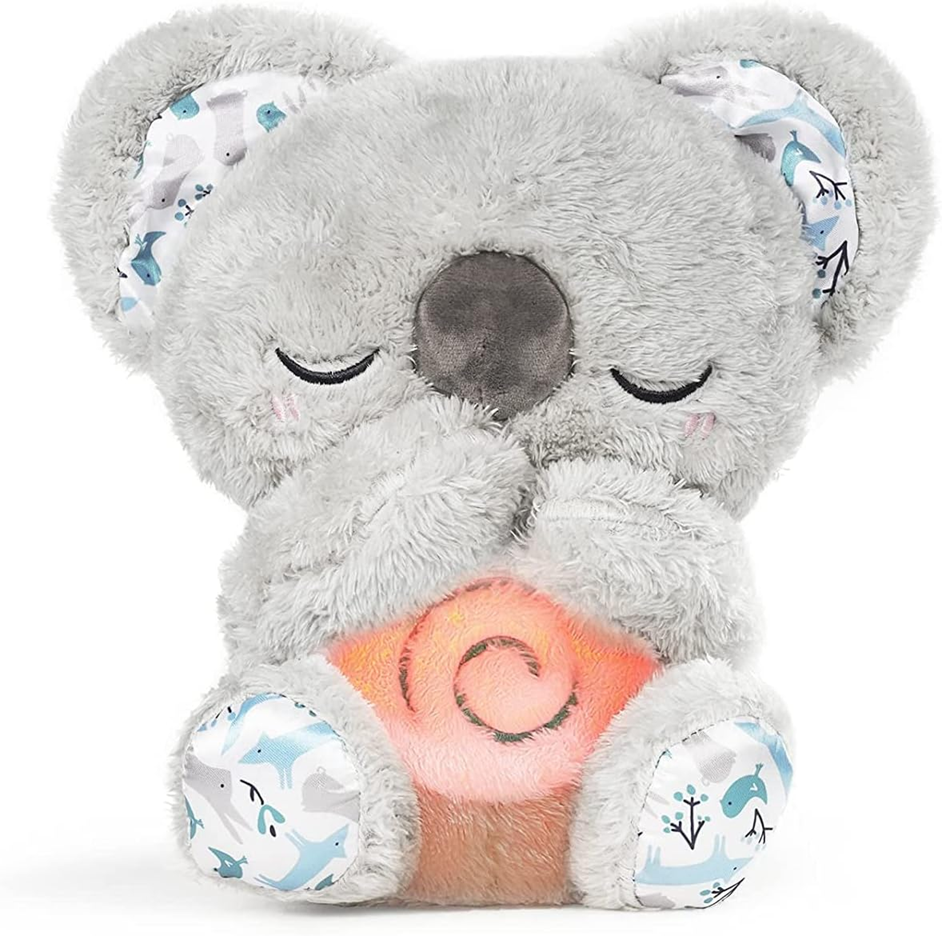 AUBY oso koala dormilón con móvil para cuna, nanas, luz, 25 cm