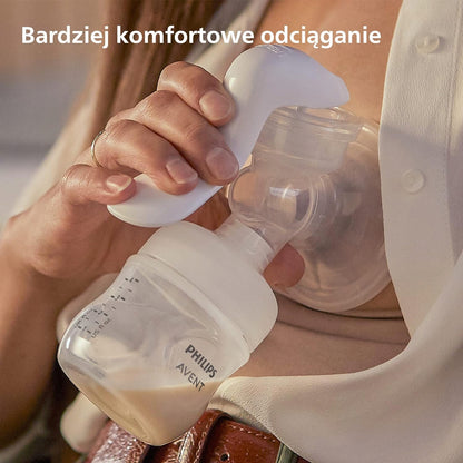 PHILIPS AVENT Natural SCF430/60 laktator ręczny +akcesoria, komfortowe odciąganie pokarmu z butelką
