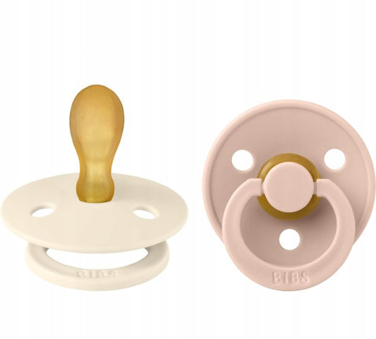 BIBS COLOUR uklidňující dudlíky 2ks kaučuk 6m+ SYMETRICKÝ