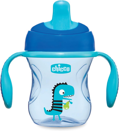 CHICCO Vaso de transición antiderrames con boquilla y asas 200 ml 4 m+