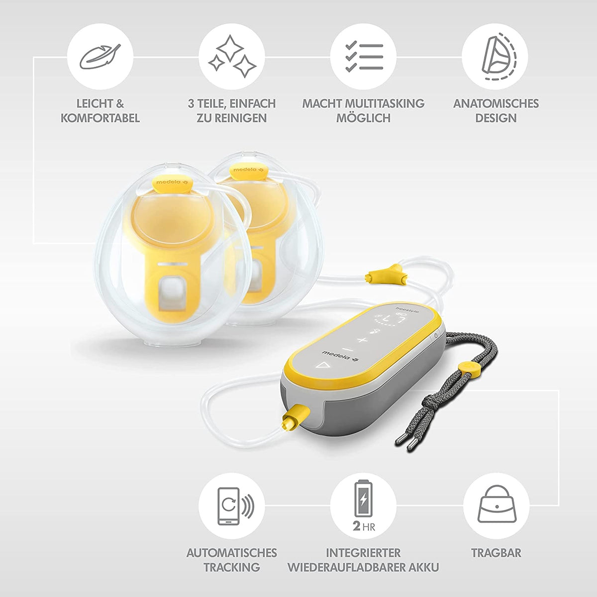 MEDELA Freestyle Flex Doppel-MILCHPUMPE freihändig