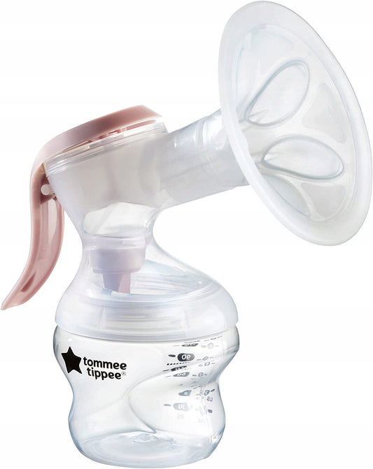 TOMMEE TIPPEE laktator ręczny MADE FOR ME, używany, ergonomiczny z butelką 150 ml i smoczkiem