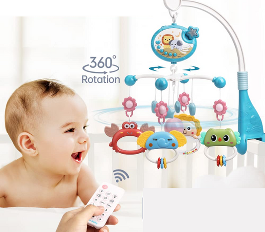 MINI TUDOU giostrina con proiettore e 150 ninne nanne + telecomando LINGUA INGLESE