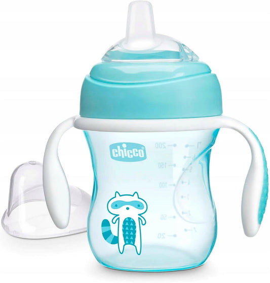 CHICCO Transition Cup Trinklernbecher mit Schnabel und Griffen 200 ml 4 m+