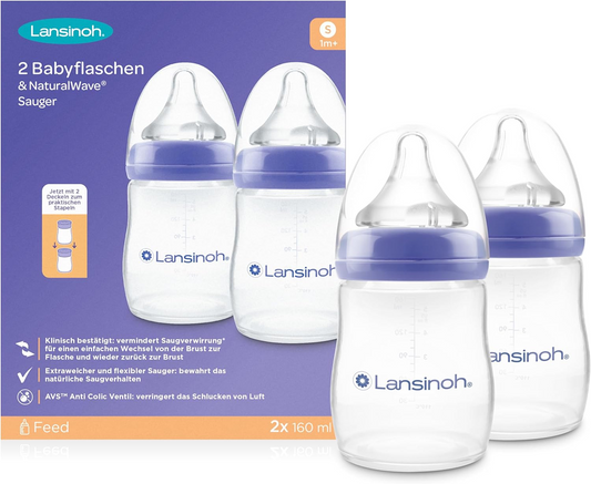 LANSINOH bottiglia 160 ml x2 tettarella S 1mese+