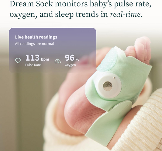 OWLET DREAM SOCK merilnik srčnega utripa in pulzni oksimeter 2 v 1 za dojenčke 0-18 mesecev