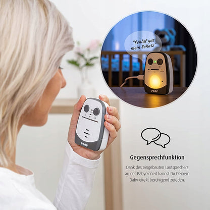 REER Cosmo niania elektroniczna cyfrowa 600m z funkcją rozmowy, widok pilota i jednostki dziecięcej