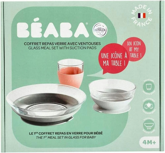 BEABA Geschirrset mit DURALEX Silikon-Saugnapf