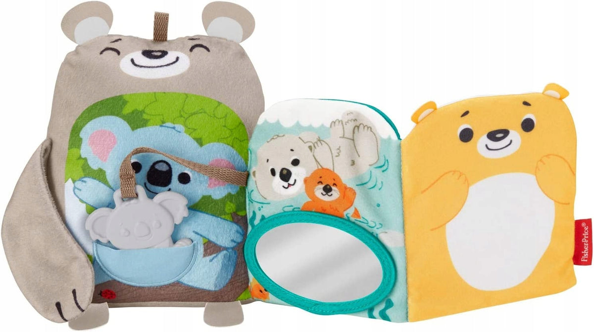FISHER-PRICE książeczka aktywizująca sensor 3m+ z pluszowym misiem i 5 stronami zadań