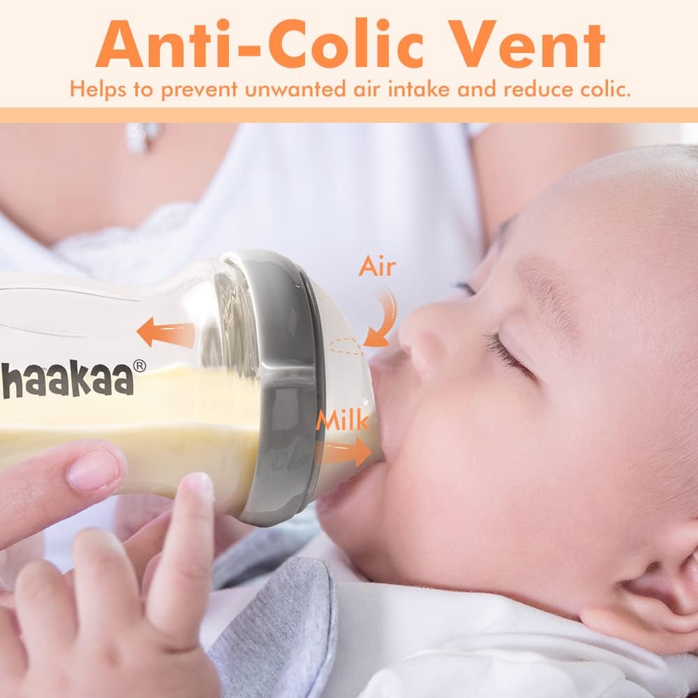 HAAKAA θηλή μπιμπερό μέτρια ροή 3 m+ x2 GEN.3