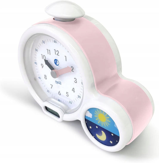 PABOBO Kid'Sleep BUDZIK EDUKACYJNY różowy, dziecięcy budzik do nauki odczytywania czasu i wstawania
