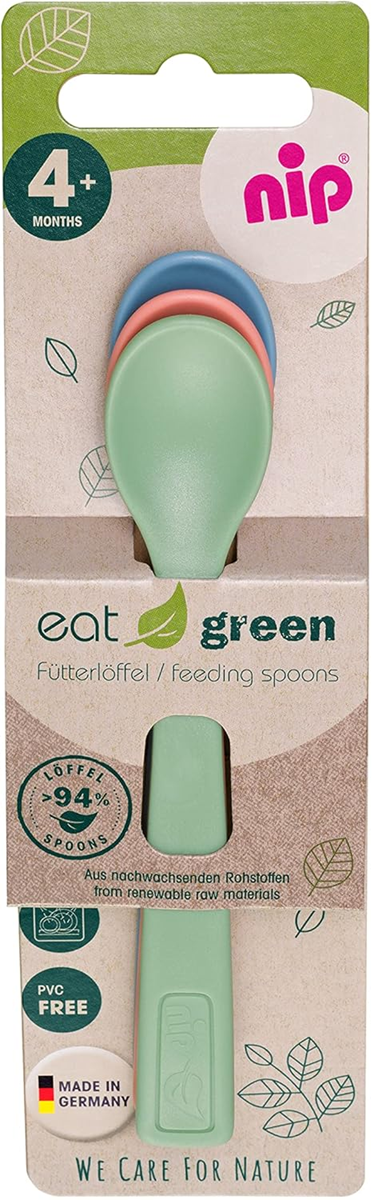 Eat Green set de 3 cucharas 14 cm 4 m+