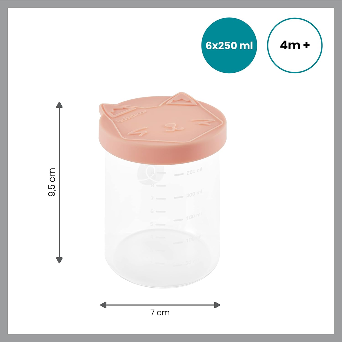 BABYMOOV ISY BOWLS STEKLENE posodice 6x250ml