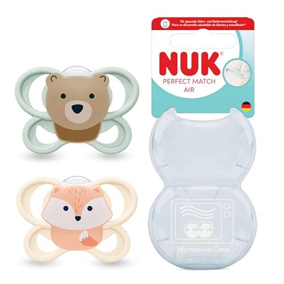 NUK Perfect Match Air pomirjujoče dude 0-6m x2
