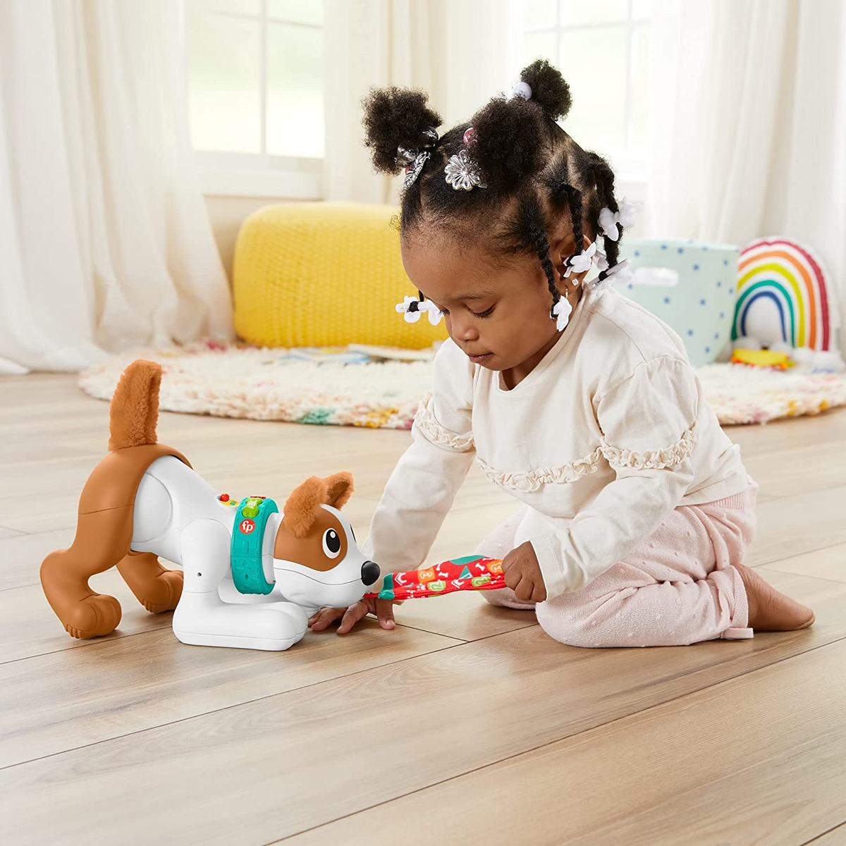 FISHER-PRICE interaktywny PIESEK j. niemiecki – edukacyjna zabawka dla dzieci 6 m+, wielokolorowy